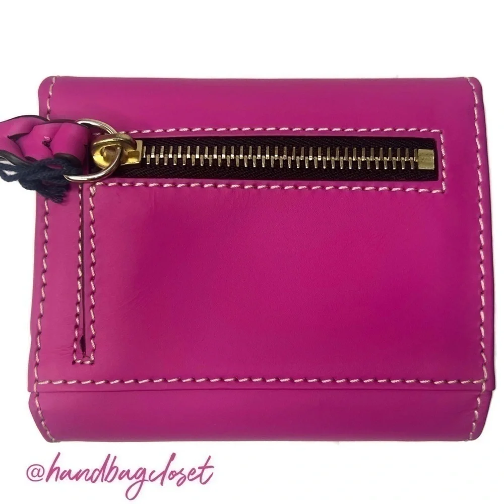 Dooney Magenta Fuchsia Pink Beacon Janine Satchel Bag and Wallet Set